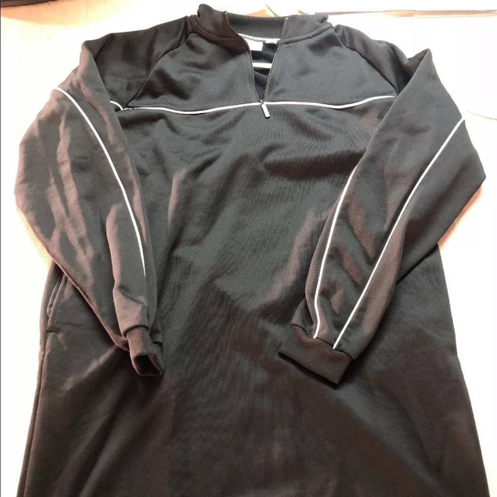 Puma Zip Up Sweatshirt No Hood Size XL Black